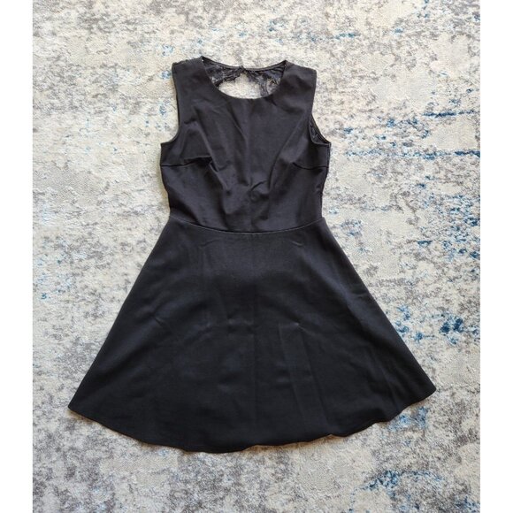 Lulu's Women's Size Medium Need‎ You Close Black Lace Backless Skater Dress - Picture 1 of 2